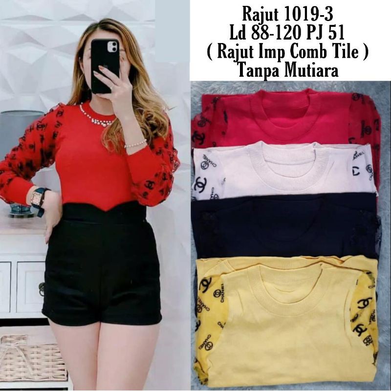 3.3 TILE KNIT BLOUSE 10293 นําเข้า COMBI BLOUSE SAFIRA COLLECTION SBY