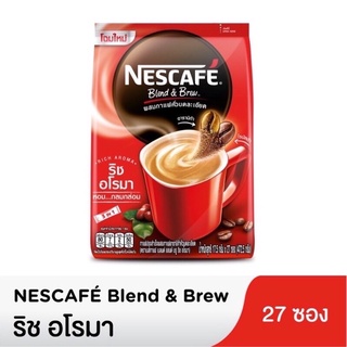 NESCAFE Blend&amp;Brew น้ำหนักสุทธิ 17.5กรัม*27ซอง(472.5กรัม)