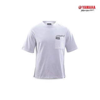 YAMAHA เสื้อยืดยามาฮ่า Oversize สีขาว พิมพ์ลาย MAX Nothing but the Max 2สี