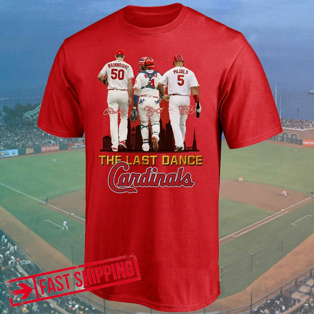 เสื้อยืดคอกลม พิมพ์ลายอนิเมะ The Last Dance Cardinals Molina Wainwright The Final Ride เหมาะกับของขว