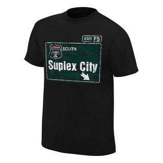 แฟชั่นอย่างเป็นทางการของ Wwe Authentic Mens Brock เสื้อ Lesnar Suplex City เสื้อยืดผู้ชาย Tee Jet