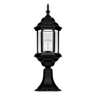 Pole light BLUK LAMP BDR 210/B-E27 L&amp;E METAL/GLASS CLASSIC BLACK External lamp Light bulb ไฟหัวเสา ไฟหัวเสา BDR 210/B-E2