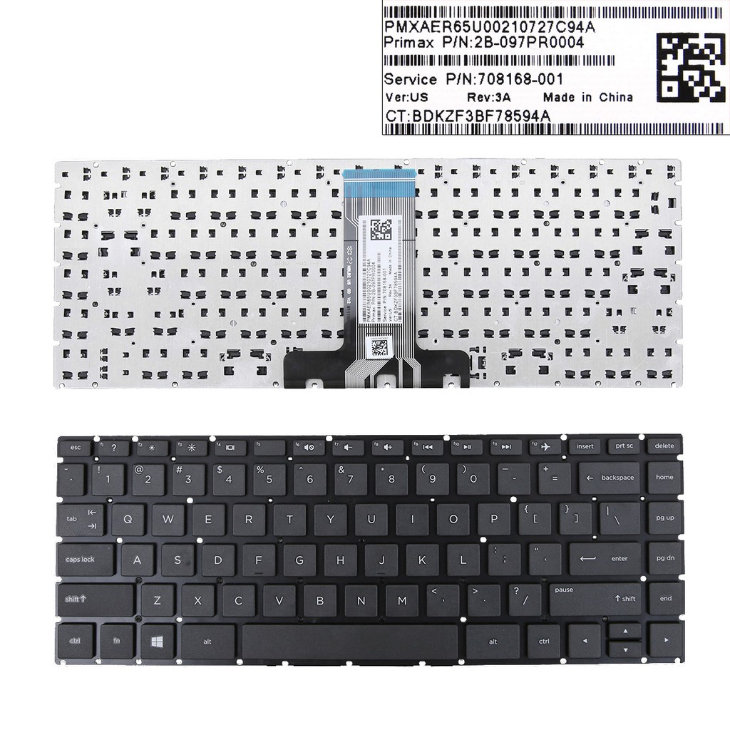 HP Pavillion W125 Q186 Q189 C121 14-BS 14-BK 14-BA 14-BR 14-BF 14-BW 14-AL C121 แป้นพิมพ์แล็ปท็อป