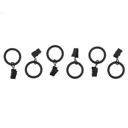 อุปกรณ์ผ้าม่าน ห่วงคล้องราง HOME LIVING STYLE WD 33 มม. สีดำ