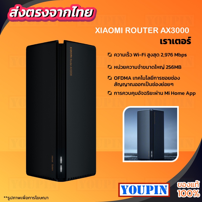 Xiaomi Mi AIoT Router AX3600 /AX3000/AX6000 WiFi 6 600Mb Dual-Band 2976Mbs เชื่อมต่อ248เครื่องได้ Gl