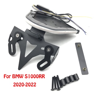 กรอบป้ายทะเบียนรถมอเตอร์ไซค์ พร้อมไฟ LED อุปกรณ์เสริม สําหรับ BMW S1000RR S1000 S 1000 RR 2020 2021 2022