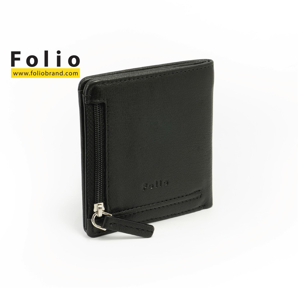 FOLIO BRAND : MYRA Coin Wallet กระเป๋าพับ ใส่นามบัตร มีช่องใส่เหรียญ พกพาสะดวก ผลิตจากหนังแพะคุณภาพด