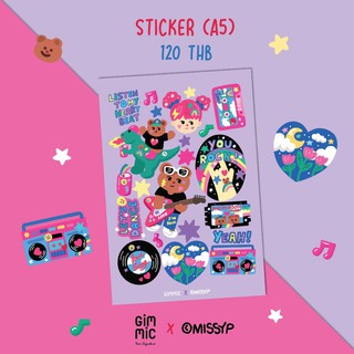 Sticker Sheet A5 ลาย Fong Fong Fest สติกเกอร์ไดคัทแบบแผ่น (Gimmic x Missyp)