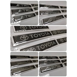 สติ๊กเกอร์เทเรซิ่นนูนอย่างดี พื้นเคฟล่าร์ สำหรับรถ TOYOTA ได้ทุกรุ่น TRD TOMs TOM ติดรถ แต่งรถ โตโยต้า sticker ทีอาร์ดี