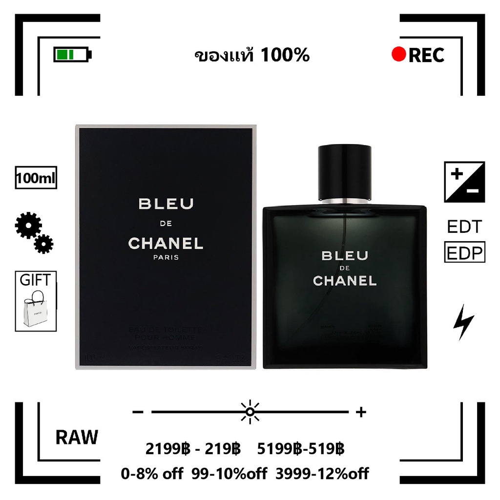 แท้ % - รุ่นขายดี CHANEL bleu Eau de Parfum Parfum Eau de Toilette EDP EDT 50/100ml