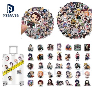 PIXELTH (50 ชิ้น) สติ๊กเกอร์ดาบพิฆาตอสูร Demon Slayer sticker สติ๊กเกอร์สำหรับตกแต่งตามที่ต่างๆ สติ๊กเกอร์ลายอนิเมะ