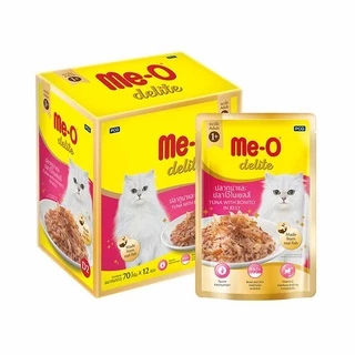 มีโอ ดีไลท์ Me-O delite อาหารแมวแบบเปียก ชนิดซอง ยกโหล12ซอง