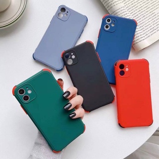 {พร้​อมส่งในไทย}​เคสTPUนิ่มสีพื้นกันมุม OPPO RealmeC21y A31(2020) A5s F9 A12 A7 A3s Reno4 Narzo 30A RealmeC2 RealmeC17