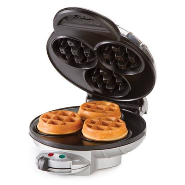 เครื่องอบวาฟเฟิล 3 หลุม เครื่องอบวาฟเฟิล เครื่องทำวาฟเฟิล HOMEMATE Mini Waffle Maker