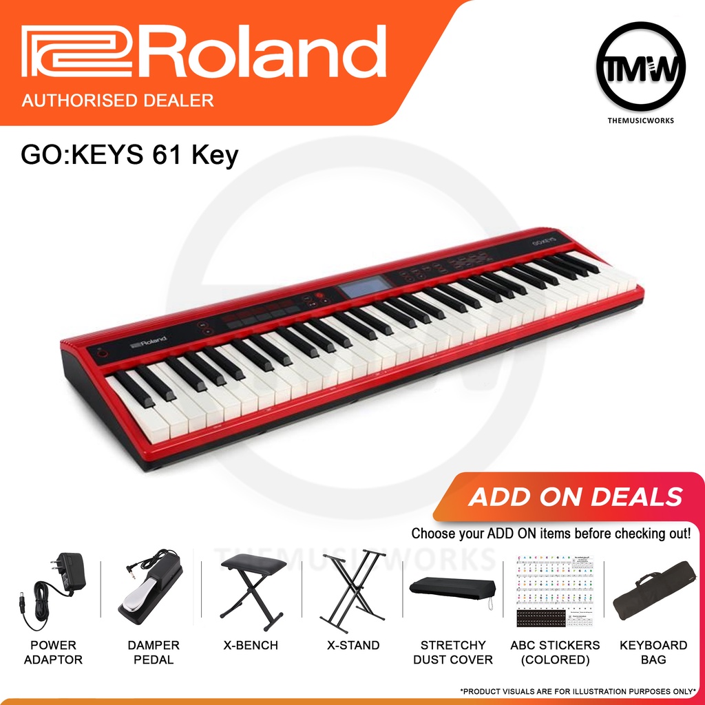 Roland GO:KEYS GO-61K Keyboard 61 keys Red GO61K GO KEYS 61K Digital ...