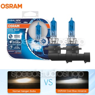 Osram หลอดไฟหน้า รถยนต์ HB4 9006 รุ่น Cool Blue Advance Mega White 5000K + 50%