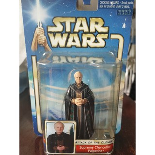 Star wars Attack of the Clones Carded Supreme Chancellor Palpatine 3.75