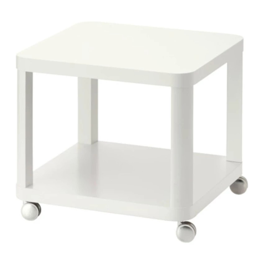 TINGBY โต๊ะข้าง/กลาง/กาแฟ Side table on castors มีล้อ 50*50 cm (ขาว)