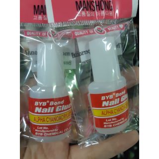 nail glue byb bond กาวติดเล็บปลอมแบบน้ำ หลอดแดง