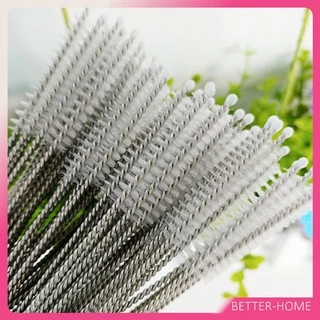 แปรงล้างหลอดดูด จุกนม ขนไนล่อน ไม่ทำให้เป็นรอย Stainless steel soft straw straw brush