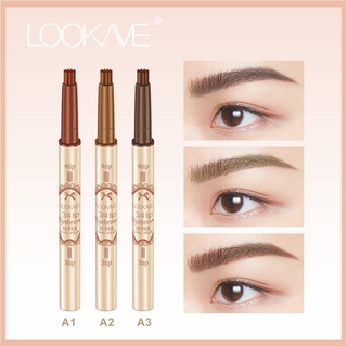 ดินสอเขียนคิ้วออโต้ 4 มิติLOOKAVE 3/4 tip eyebrow automatic pencil (LK-38e) ดินสอเขียนคิ้วออโต้ 4 มิติ มาในรูปแบบแบบเส้น