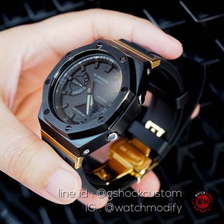 G-SHOCK GA-2100 Ap  สายRubber Gold Black ของแท้100% ประกันศูนย์ว่าประกันศูนย์central 1ปี