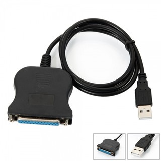 WanTeng สาย USB 2.0 to 25 Pin DB25 Parallel IEEE-1284 Printer Cable (สีดำ)  #