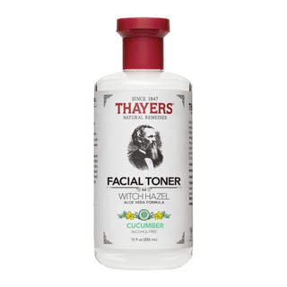 [ของแท้ 100% - ฉลากไม่สวย] THAYERS CUCUMBER ALCOHOL-FREE WITCH HAZEL TONER 12oz. (ขวดใหญ่ 355 ML.)
