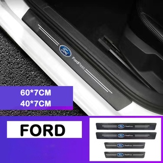 【FORD 】สติกเกอร์คาร์บอนไฟเบอร์ กันน้ำ คุณภาพสูง กันรอยขีดข่วน ติดบันไดรถยนต์ 4/8ชิ้น