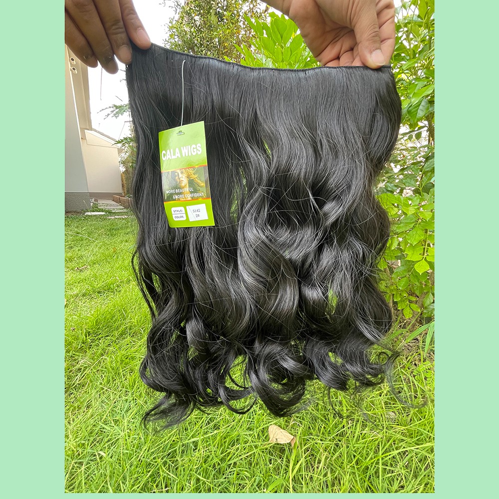 แฮร์พีช hairpiece  แฮร์พีชcalawigsราคาส่ง รหัส5142กว้าง26cmยาว40cm ชิ้นหนาพิเศษไหมด้านเหมือนผมจริง แฮร์พีชลอนสั้นหนาสวย
