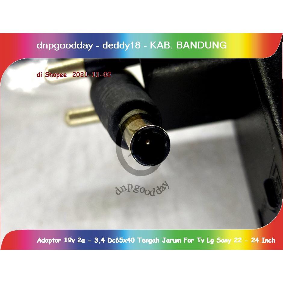 SONY 19v 2a - 3.4 Dc65x40 อะแดปเตอร์เข็มกลางสําหรับ 22 - 24 นิ้ว Lg Tv