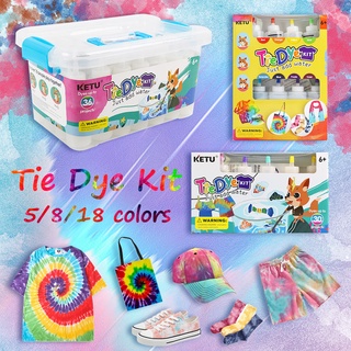 Tie Dye Kit for Kids and Adults - 5/8/18 color Permanent Fab…