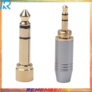 Rem - 6 . 35 mm Male To 3 . 5 mm Female ปลั๊กเชื่อมต่อพร้อมอะแดปเตอร์ 3 . 5 mm Screw Jack