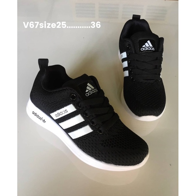 Adidas kidsรองเท้าผ้าใบของเด็กอาดิดาสผู้หญิงผู้ชาย รองเท้าผ้าใบแบบผูกเชือกใส่ไปโรงเรียนได้