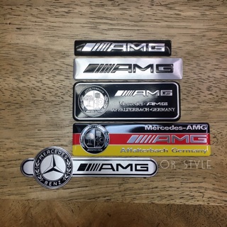 โลโก้ AMG เพลทอลูมิเนียมบาง