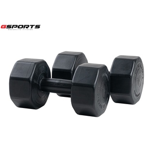 GSports ดัมเบลพลาสติกสีดำ 6 kg แพ็คคู่ Dumbbell Black 6 kg x 2 รุ่น DB6-B x 2