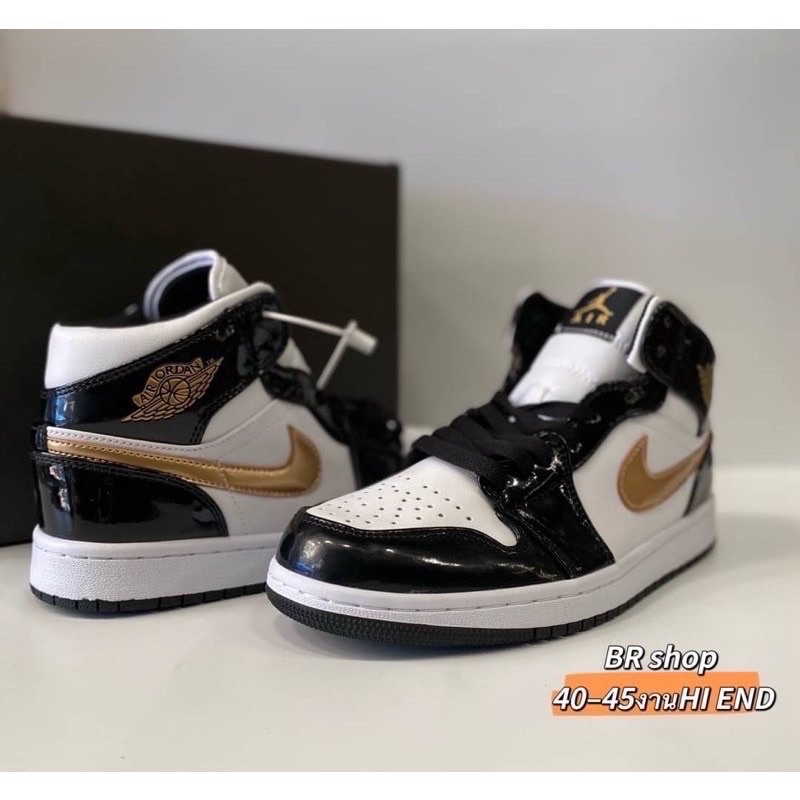 Nike Air Jordan 1 Mid SE Black Gold (size40-45) Black Gold 1150