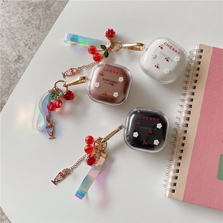 【CHERRY】เคสหูฟัง Tpu ใส กันกระแทก ลายดอกไม้น่ารัก สําหรับ Samsung Galaxy Buds2 Pro