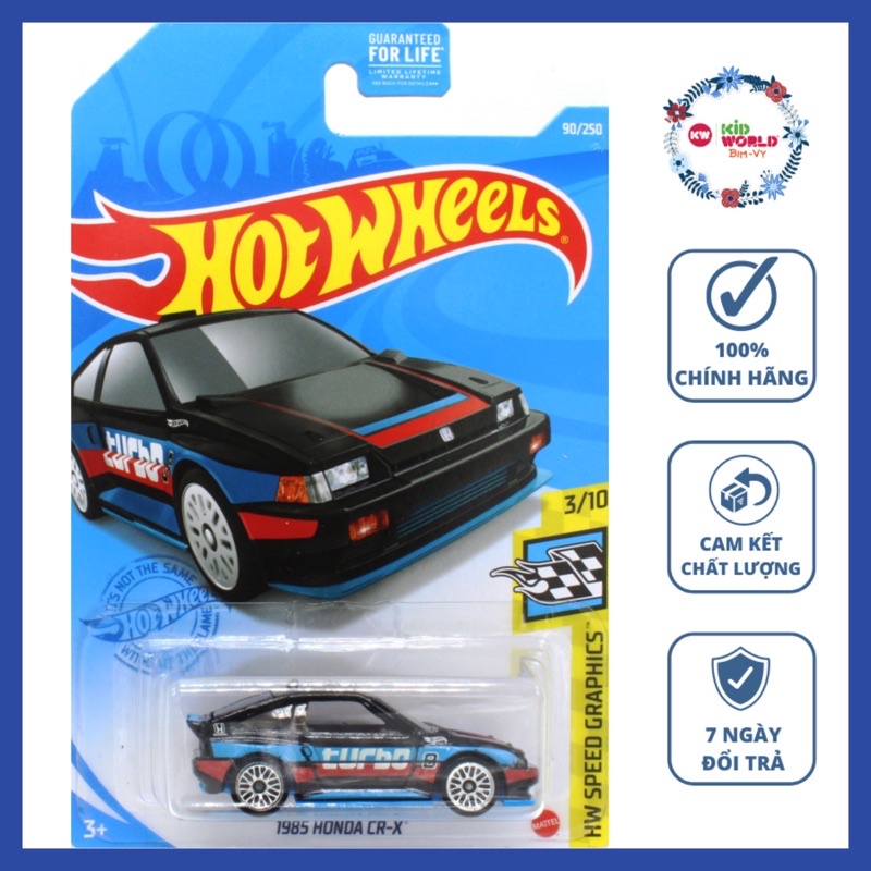 Hot Wheels basic 1985 Honda CR-X GTC57 รถโมเดล