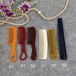 หวีพกพา หวีจัดแต่งทรงผม หวีด้ามจับ ขนาดเล็ก สีพื้น