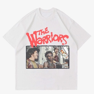 เสื้อยืดสีขาวเสื้อยืด พิมพ์ลาย The WARRIORS VINTAGE | เสื้อยืด พิมพ์ลาย FILM GAME THE WARRIOR | นักรบ Raptee สีดํา สีขาว