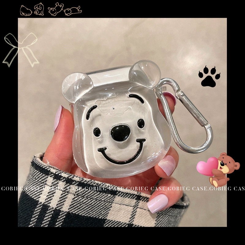 Winnie the Pooh Airpods Case สีมุก สําหรับ เคสกันกระแทก สีมุก สําหรับ AirPods 1/2 AirpodsPro gen3 AirPods inpods 11/12 AirPods 3 2021