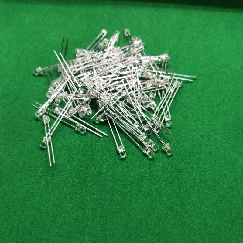 แพ็ค 100ตัว 👉👉 LED 3MM. หลอดแอลอีดี ขนาด 3มิล ไฟ 3V มีสี แดง เขียว ส้ม น้ำเงิน ขาว ชมพู