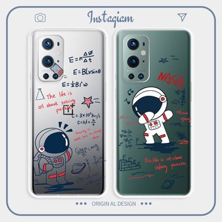 №OnePlus 9pro mobile phone case OnePlus8 transparent 7t anti-fall 6 protective cover 5 cartoon astronaut 9R male and female couples