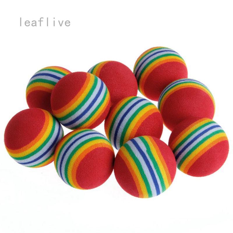 leaflive ลูกกอล์ฟ EVA สีรุ้งของเล่นสำหรับเด็ก