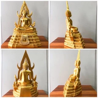 พระพุทธชินราช ปางสะดุ้งมาร หน้าตัก 3นิ้ว กับ 5นิ้ว สีทองสุข