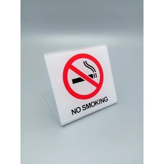 ป้ายห้ามสูบบุหรี่ แบบมีข้อความ No Smoking