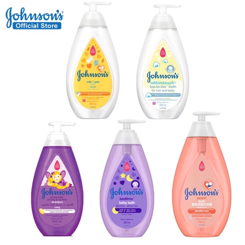 Johnson & Johnson จอห์นสัน เบบี้ สบู่อาบน้ำ เบดไทม์ บาธ 500มล. x 2 Bottles