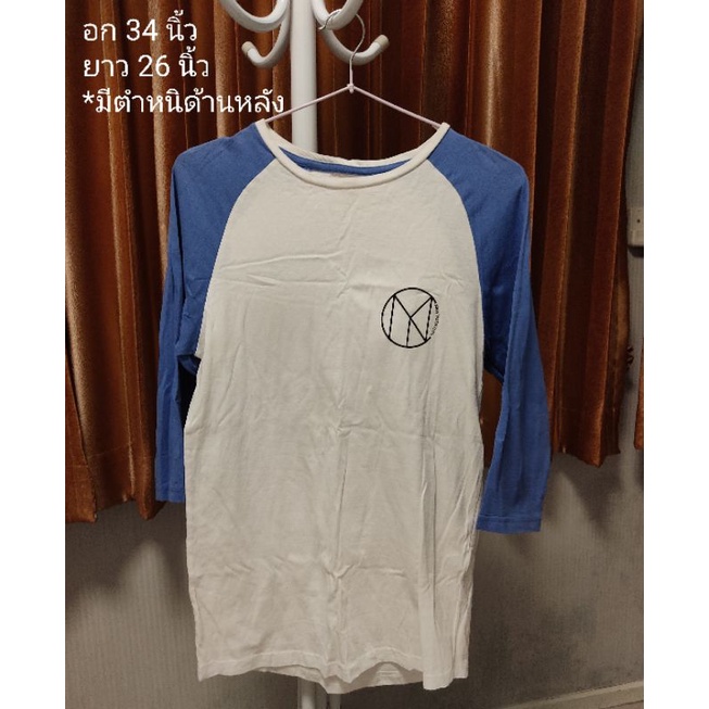 เสื้อ แขนสามส่วน Tbar x cotton on มือสอง Shopee Thailand