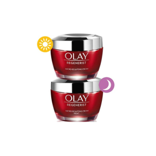 [ขายดี] OLAY โอเลย์ Regenerist Micro-Sculpting เดย์ครีม 50g + ไนท์ครีม 50g | Day cream 50g + Night cream 50g